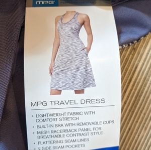 MPG Travel Dress - Purple / Gray - built In bra - Large